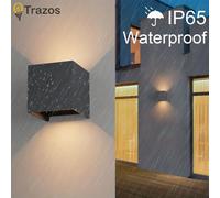 Lampada da parete per esterni minimalista 6W 12W IP65 lampada da balcone impermeabile lampada da parete per ingresso da cortile decorazione da giardino Villa