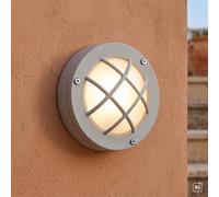 Lampada da Parete per Esterni Ottone Rotondo Ø 14 CM IP64 Grigio GX53 Maritim