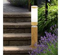 Lampada da Parete per Esterni Terra LED Simil Legno Zoccolo Sensore di Movimento [EEK: F]