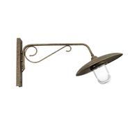 Lampada da Parete per Esterni Wandleuchte IP44 IN Bronzo Antico Opaco E27 Vetro