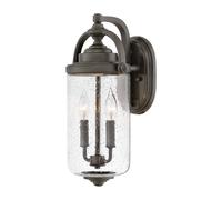 Lampada da parete per esterno lampada da giardino in vetro bronzo H 43,2 cm IP44