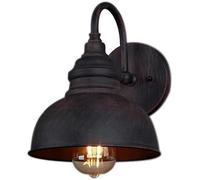 Lampada da Parete per Interni Ed Esterni, Stile Rustico/Country, Impermeabile, Ideale per Porte, Patii e Verande (Rosso Antico)./Rosso Antico