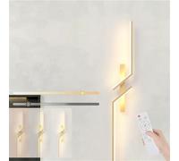 Lampada da Parete per Interni, Lampada da Parete per Controllo della Luce da Parete per Interni Lampada da Parete per Camera da Letto per Soggiorno Corridoio per Scale Oro Nero (Nero,60CM)