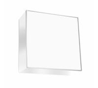Lampada da parete per interni moderna bianca illuminazione a parete faretto da parete lampada in PVC scala in acciaio, quadrata, 1x E27, LxPxH: 25x25x12 cm