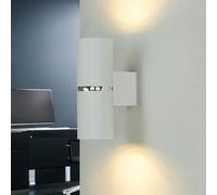 Lampada da parete per interni Su giù H: 15 cm L: 5,5 cm piccolo stretto 2 luci bianco cromo GU10 luce indiretta da parete scala corridoio illuminazione soggiorno