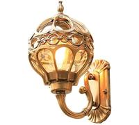 Lampada da parete per recinzione da cortile esterno europea, lanterna in vetro a globo, tradizionale lampada da parete retrò per esterni Victoria, applique da parete in metallo e alluminio impermeabi