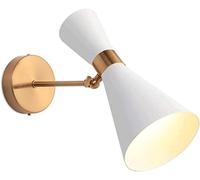 Lampada da Parete Piccola a Doppia Testa, Applique Moderna, Luce di Lettura focalizzata sul Comodino, faretto LED per Interni, Applique da Parete Regolabile per Camera da Letto, Soggiorno, corrid