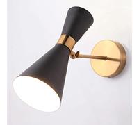 Lampada da Parete Piccola con Altoparlante a Doppia Testa in Ferro battuto, Moderna Lampada da Parete a LED Minimalista per Soggiorno, Applique da Parete Decorative per Specchio da Bagno