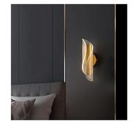 Lampada da parete PostGold LED 10W Paralume acrilico a spirale in rame Decor Sconce Light Lampada per scale interne per soggiorno Camera da letto Loft Lampada da parete per corridoio dell'hotel
