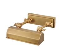 Lampada da Parete Quadro Specchio Acciaio Ottone B 18,2cm Bagno Corridoio [EEK: Inaditato]