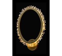 Lampada da parete QUARTZ HALO, Oro satinato, LED 13W, 3000K, LM 1040, Cristallo di rocca, Diam. 33 L 5,5 H 46,5 cm, dimmerabile