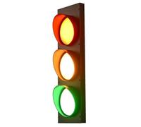 Lampada da parete retrò a forma di semaforo,semafori,lampada decorativa industriale verticale con telecomando,adatta for bar,caffè,decorazioni for la casa(Single-sided)