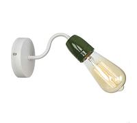 Lampada da Parete retrò,Antico Industriale Applique da parete con Testa in Ceramica E27 Presa di Luce Vintage Portalampada da Parete per Camera da Letto Casa Bar Club Caffetteria Decorazione,Verde