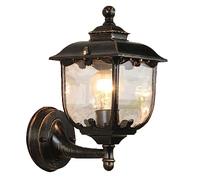 Lampada da Parete retrò Europea E27 Vintage in Vetro per Esterni IP44 Lanterna Impermeabile Lampada da Giardino retrò per Villa Balcone Corridoio Patio Illuminazione Esterna