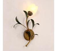 Lampada da Parete Retrò Pastorale Francese,Da da Parete Moderna e Semplice con Fiori,Da da Parete per Sfondo Soggiorno,Da da Camera Americana,Da da Comodino per Camera da Letto, B, Destra/B/Sinistra