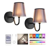 Lampada da parete RGB moderna ricaricabile LuminexDesigns, 2 pezzi