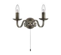 Lampada da parete Richmond 2Lt - Metallo ottone anticato