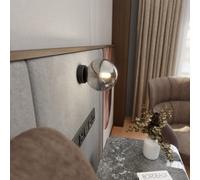 Lampada da Parete ROSSI K1 BL E14 GrafiteTrasparente Miele