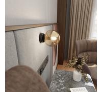 Lampada da Parete ROSSI K1 BL E14 GrafiteTrasparente Miele