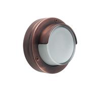 Lampada Da Parete Rotonda In Ottone E Vetro D: 14 Cm IP64 Rame Bianco G9 Scala