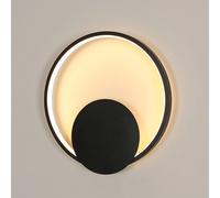 Lampada da parete rotonda Lampada da parete a LED compatibile con camera da letto Studio Corridoio Scala Lampada ad anello Luce calda 3000K