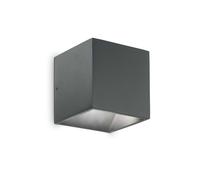 Applique Moderna Rubik Alluminio Antracite Led 8,5W 3000K Luce Calda