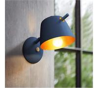 Lampada da parete rustica classica retrò industriale V-intage Paralume in ferro battuto letto E27 notte Compatible with camera Faretto,Lusso