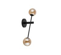 Lampada da Parete Sfera Ambra Vetro Metallo Blendarm T: 17 CM Luce Camera Piano