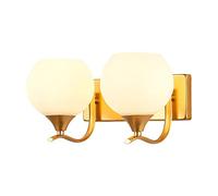 Lampada da Parete Simplicity 1-2 luci Lampada da Parete in Vetro per Comodino da Camera da Letto Edison Americano E27 Applique in Ferro e Metallo Lampada da Parete Moderna per Loft Lampada d