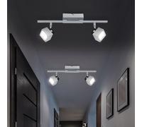 Lampada da Parete Soffitto Plafoniera LED Cromo Spot Mobile L 40cm 2er Set