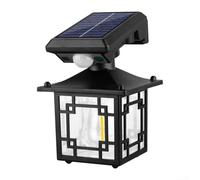 Lampada da parete solare a LED da giardino, con sensore del corpo umano e 3 modalità di illuminazione, IP65 impermeabile per la sicurezza esterna