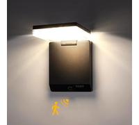 LAMPADA DA PARETE SOLARE LED MOZE LUTEC , IN ALLUMINIO COLORE NERO