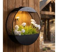 Lampada da Parete Solare LED Nera da Esterno Con Gitter per Piante 25 cm [EEK: Non valutato]