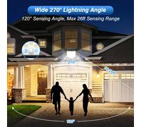Lampada da parete solare per esterni con 186 perline LED, filo ultra lungo da 5 metri per installazione libera, IP65 impermeabile, tre modalità di dimming, adatta sia per interni che per esterni, una