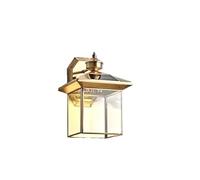 Lampada da parete solare per esterni, impermeabile e semplice, lampada a colonna per cancello da cortile, esterno in rame, per corridoio e balcone, lampada da parete esterna (sezione B)