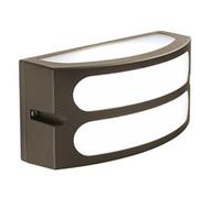 Applique Esterno Moderna Squba Alluminio E Materie Plastiche Caffè 1 Luce E27