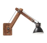 Lampada da Parete Stile Industriale Nera Rotonda E27