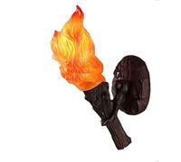 Lampada da parete torcia creativa retrò Vintage Medioevo Fiamma Applique da parete Antico caffè Ristorante Lanterna da parete in resina Portico esterno Decorazione Applique da parete Lampada E27