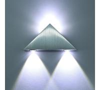 Lampada da parete triangolo 3 W LED moderno lampada da parete in alluminio per wohnzimemr, Camera da letto, Scala, casa, balcone, Bars i efficienza energetica A +] bianco