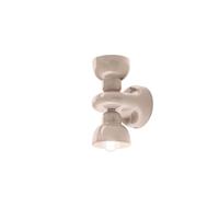 Lampada da Parete Up Down Grigio Sabbia Ceramica 25,5 CM Alto 2x E14 Indiretta