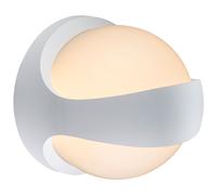 Lampada da parete up down lampada da esterni facciata luce bianca sfera luminosa da balcone, alluminio, 1x LED 12W 520Lm bianco caldo, AxLxA 20x20x18 cm