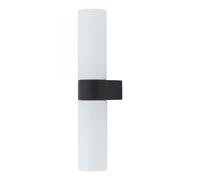 Lampada da Parete Up Down Stanza Bagno Metallo Vetro H:29,5 CM IP44 Nero Bianco