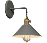 Lampada da parete verde 8 pollici con interruttore on-off, supporto in rame, finitura satinata, confezione 2 apparecchi di illuminazione for comodino e mobiletto del bagno(Plug Natural Gray)