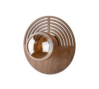 Lampada da Parete Vetro Legno G9 Rovere Wohnlich Naturalenaturalmente, B:25 CM