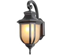 Lampada da Parete Vintage Impermeabile per Esterni, Lanterna in Vetro, Applique in Metdi Alluminio, Luce Antica per Esterni Resistente Alla Pioggia, Corridoio, Villa, Garage, Terrazza, Giardino -B(Ani