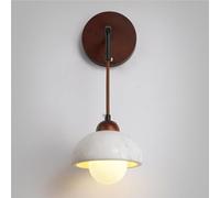 Lampada da Parete Vintage in Noce, in Marmo e Legno, per Sala da Pranzo, Camera da Letto, Ingresso, Bar, Ristorante, Applique con Attacco G9