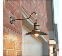 Lampada da Parete Vintage Industriale E27, Applique da Parete Esterno Impermeabile IP44 Luce a Collo di Cigno Rustica Lampada da Muro Retro in Metallo per Giardino Cortile D'ingresso Terrazza,Bronzo