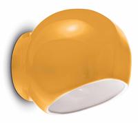 Lampada da Parete Wandleuchte Ceramica E27 B:21 CM Giallo a Mano Retrò Design