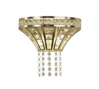 Lampada da Parete Wandleuchte Soggiorno B:25 CM Piccolo Art. Deco A Ottone Klar