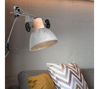 Lampada da Parete Wood Letto 1 Fiamma Braun Spot Regolabile D 15 CM [EEK: Non valutato]